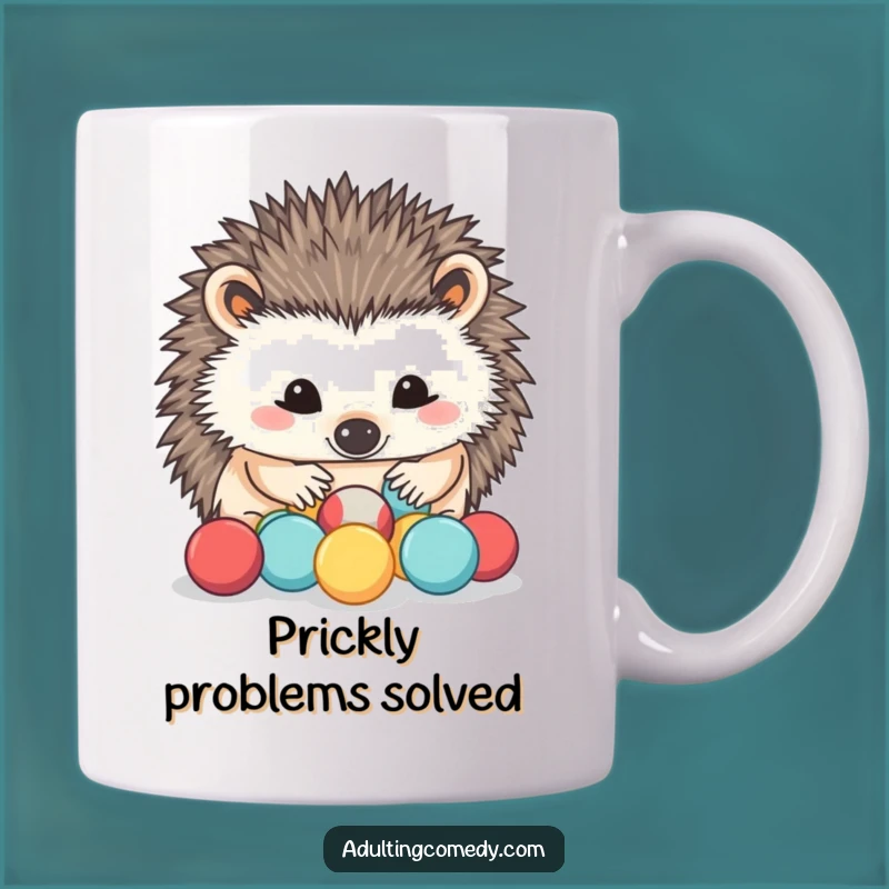 Funny Hedgehog Stress Relief Mug: Hilarious Coping Mechanism Gift
