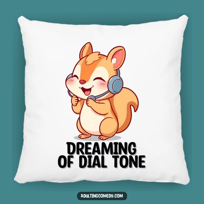 Funny Squirrel Call Center Pillow - Cozy Talkative Animal Gift