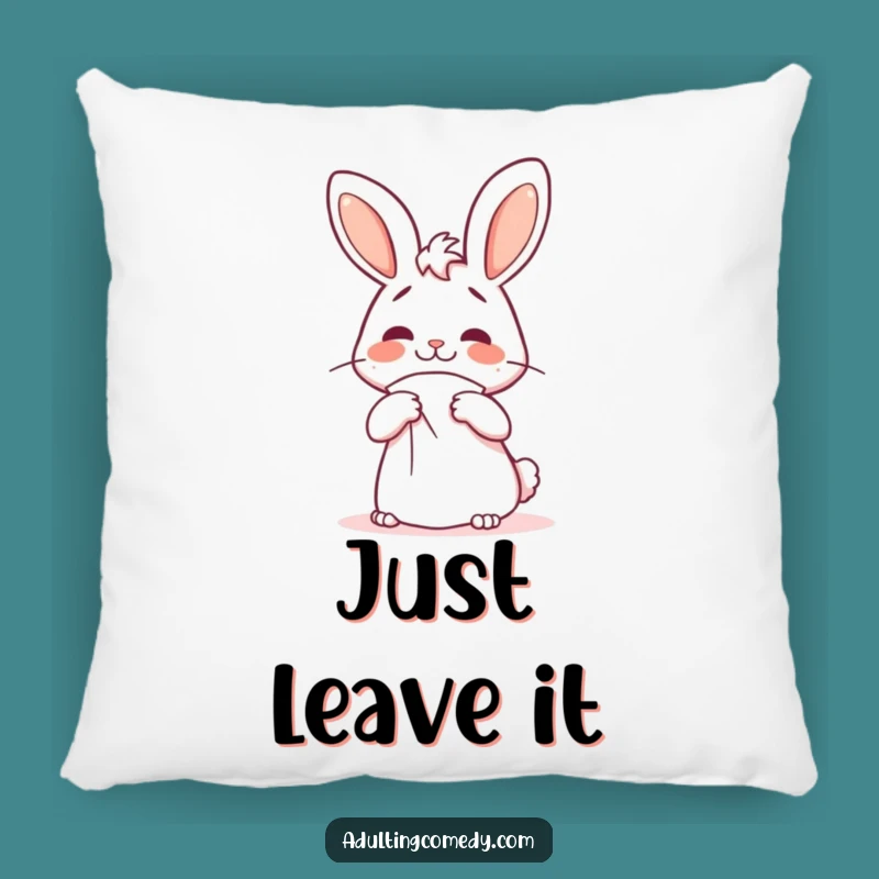 Funny Bunny Napkin Fold Pillow - Cozy Comfort for Confused Moments