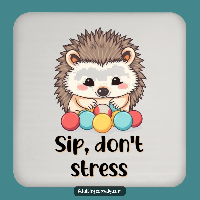 Funny Hedgehog Stress Ball Coaster: Protect Surfaces with Coping Charm