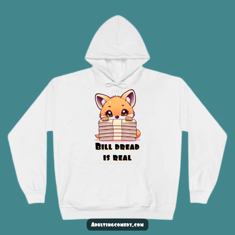 Funny Fox Budget Blues Hoodie: Cozy Up to Financial Comedy