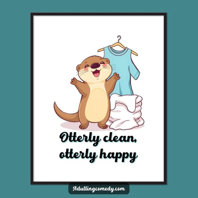Funny Free Printable Wall Art: Dancing Otter, Joyful Downloadable Home Decor!