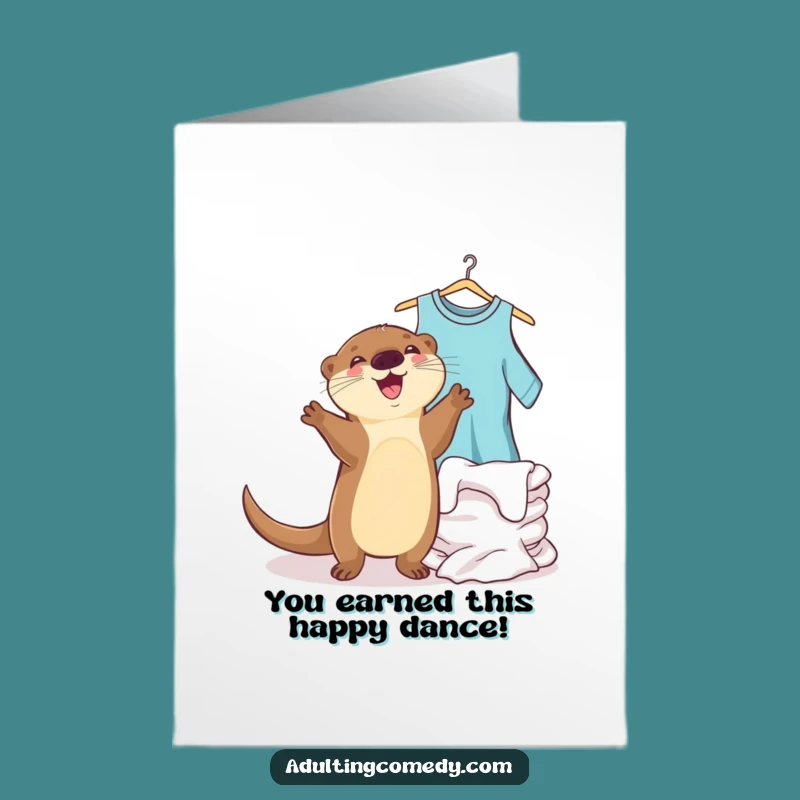 Free Printable Congrats Card: Dancing Otter, Hilarious DIY Celebration!