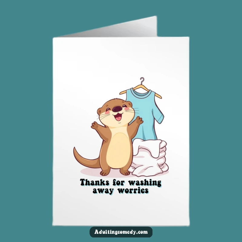 Free Printable Thank You Card: Dancing Otter, Fun DIY Thanks!