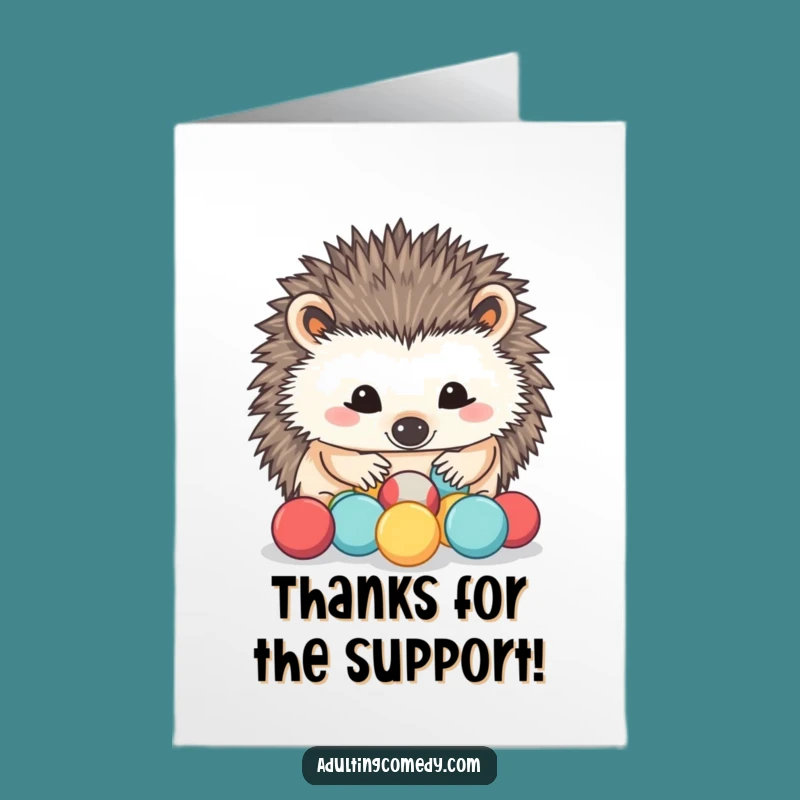 Free Printable Hedgehog Thank You Card: Stress Ball Sorting, Funny Downloadable