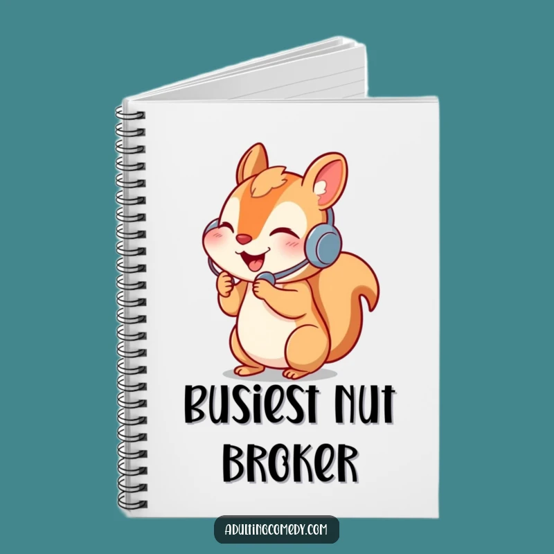 Funny Squirrel Call Center Notebook - Worker Animal Journal Gift