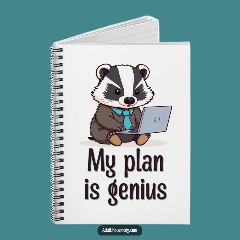 Funny Badger Boss Notebook - Worker Animal Journal for Notes Gift