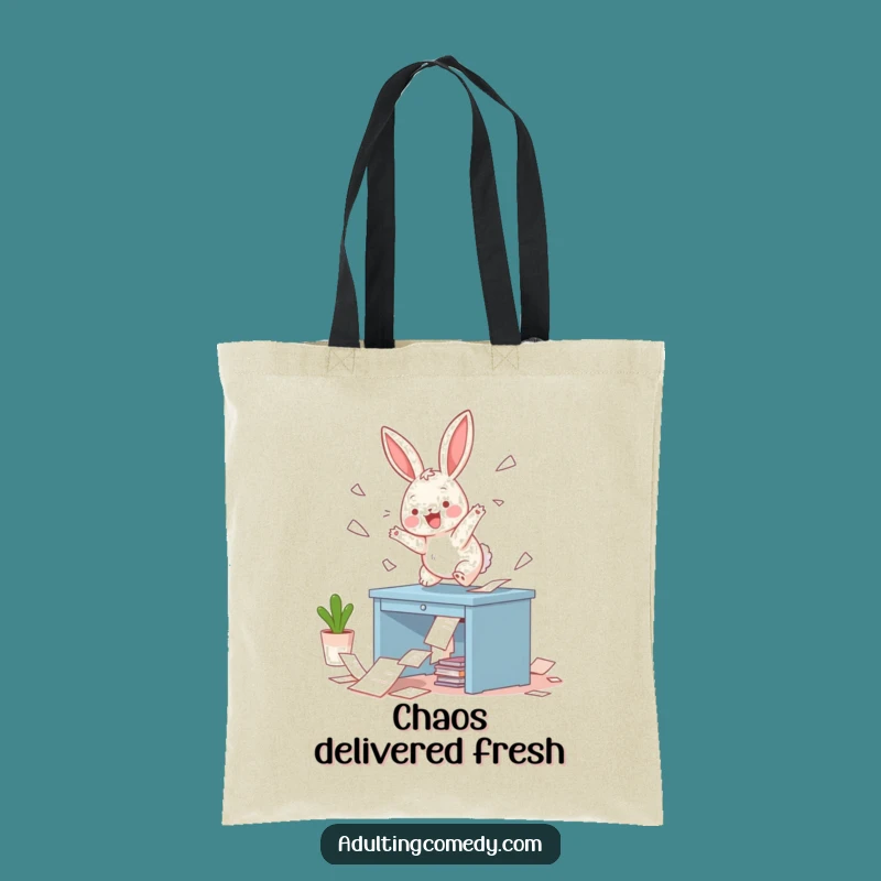 Funny Bunny Paper Party Tote Bag: Carry Your Laughs in Style